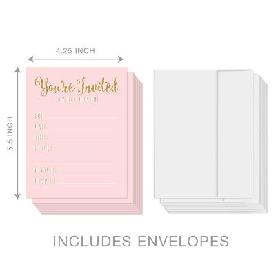 20 Signature Blush/Gold Invitations Image 2