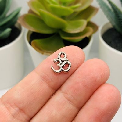 20 Silver Om Ohm Symbol Charms Image 1