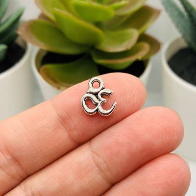 20 Silver Om Ohm Symbol Charms Image 2