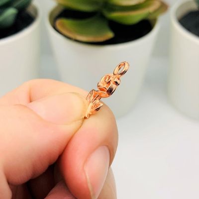 20 Small Rose Gold Rose Charms Image 3