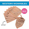 20" Tan Paisley Print Polyester Bandanas &amp;#8211; 12 Pc. Image 1