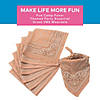 20" Tan Paisley Print Polyester Bandanas &amp;#8211; 12 Pc. Image 2