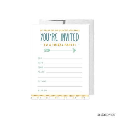 20 Tribal Native Birthday Invitations Image 1