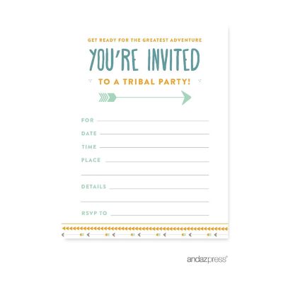 20 Tribal Native Birthday Invitations Image 2