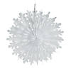 20" White Snowflakes Tissue Paper Hanging Decorations - 12 Pc. Image 1