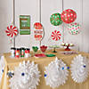 20" White Snowflakes Tissue Paper Hanging Decorations - 12 Pc. Image 1