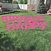 20" x 20" Pink Happy Birthday Yard Signs - 13 Pc. Image 1