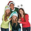 20" x 24" Bright Snowflake Nonwoven Santa Hats with Pom-Pom Tassel - 12 Pc. Image 2