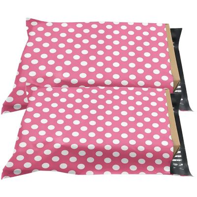 200 Count  6 x 9 Pink Polka Dot Poly Bag Mailer Envelopes 2 Mil Image 2
