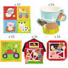 200 Pc. Farm Party 1st Birthday Disposable Tableware Kit for 24 Guests Image 1
