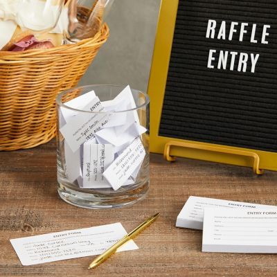 2000 Raffle Ticket Sheets, Blank Entry Forms for Contests, School Events, White, 20 Pads Image 3