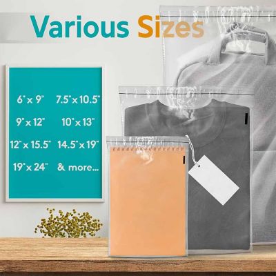 200Pack 7.5x10.5 Clear Poly Bag 1.5 Mil Image 2