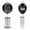 2024 Black & Silver Congrats Grad Balloon Backdrop Kit - 61 Pc. Image 1