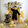 2024 Gold & Silver Congrats Grad Balloon Backdrop Kit - 61 Pc. Image 1
