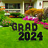 2024 Graduation Black Outdoor Yard Decorating Kit - 8 Pc. Image 1