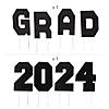 2024 Graduation Black Outdoor Yard Decorating Kit - 8 Pc. Image 1