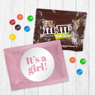 20ct It's a Girl M&M's Baby Shower Candy Favor Packs (20ct) - Milk Chocolate- by Just Candy Image 2