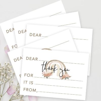 20Pcs Boho Rainbow Blank Thank You Cards Image 2