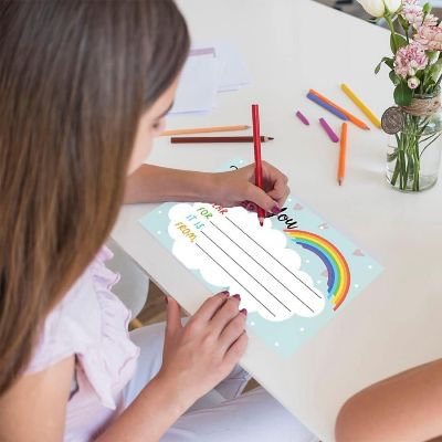 20Pcs Thank You Cards Rainbows/Clouds Image 2