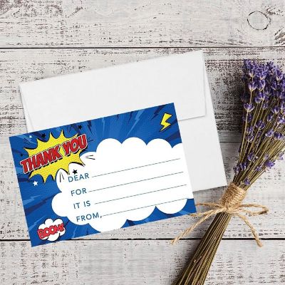 20Pcs Thank You CardsSuperhero Comic Image 1