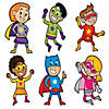 21 1/4" - 25 3/4" Jumbo Superhero Cardstock Wall Cutouts - 24 Pc. Image 2