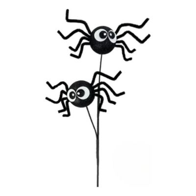 21" Silly Spider Spray: Black Image 1