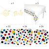 210 Pc. Let&#8217;s Party Polka Dot Disposable Tableware Kit for 24 Guests Image 1