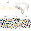 210 Pc. Let&#8217;s Party Polka Dot Disposable Tableware Kit for 24 Guests Image 2