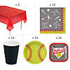 211 Pc. Softball Party Deluxe Tableware Kit for 24 Guests Image 1