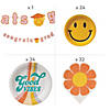 214 Pc. Groovy Congrats Grad Disposable Tableware Kit for 24 Guests Image 1