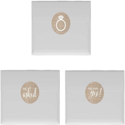 216 Burlap She Said Yes Chocolate Label Image 2