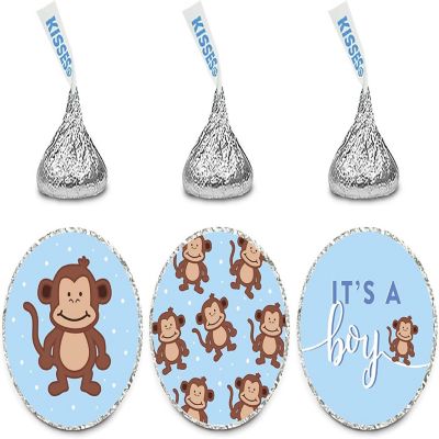 216 Chocolate Drop Labels Lil Boy Monkey Image 1