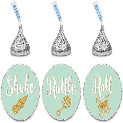 216 Chocolate Drop Labels Mint Green Pop Image 1