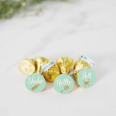 216 Chocolate Drop Labels Mint Green Pop Image 1