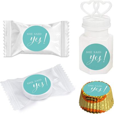 216 D. Blue She Said Yes Chocolate Label Image 1