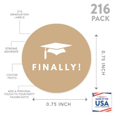 216 Graduation K. Brown Chocolate Labels Image 2