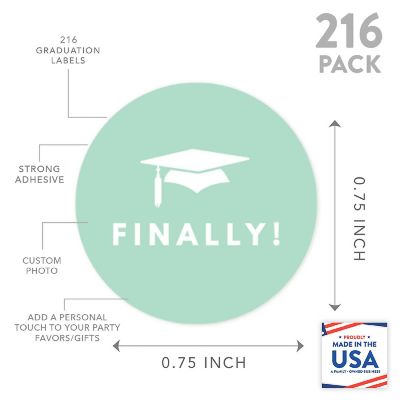 216 Graduation Mint Chocolate Drop Label Image 2