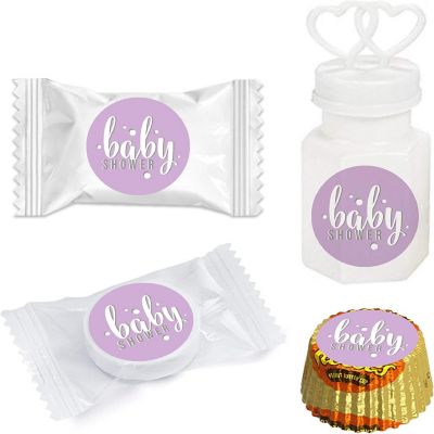 216 Hello Baby Lavender Chocolate Labels Image 1