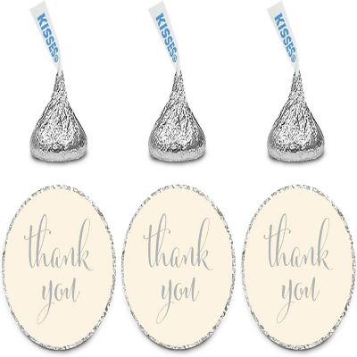 216 Ivory Thank You Chocolate Drop Label Image 1