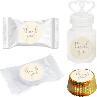216 Ivory Thank You Chocolate Drop Label Image 1