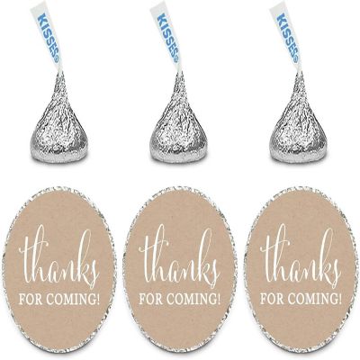 216 Kraft Brown Thanks for Coming Labels Image 1