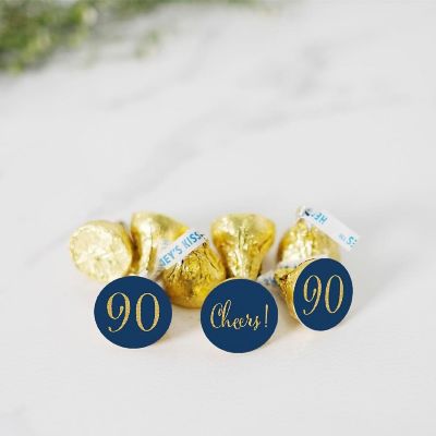 216 Navy Blue Cheers 90 Chocolate Labels Image 1