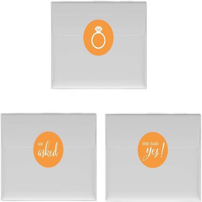 216 Orange She Said Yes Chocolate Labels Image 2