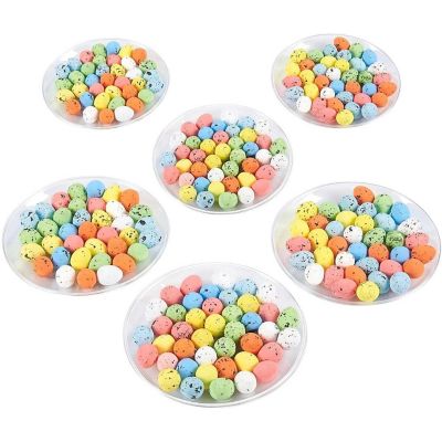 216-Pack Mini Colorful Foam Easter Eggs for DIY Crafts and Easter Decor (0.7 x 0.5 in) Image 1