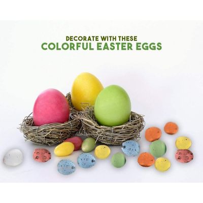 216-Pack Mini Colorful Foam Easter Eggs for DIY Crafts and Easter Decor (0.7 x 0.5 in) Image 1