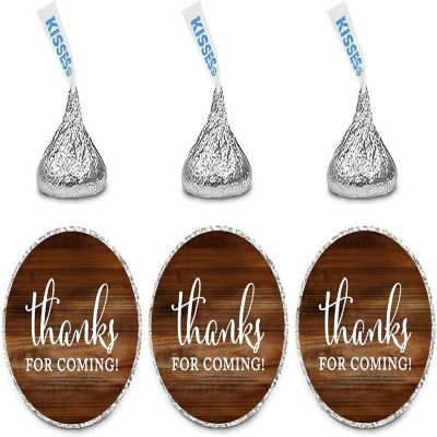 216 Rustic Wood Thanks for Coming Labels Image 1