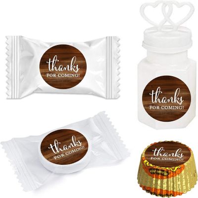 216 Rustic Wood Thanks for Coming Labels Image 1