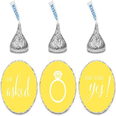 216 Yellow She Said Yes Chocolate Labels Image 1