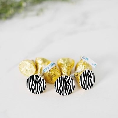 216 Zebra Print Birthday Chocolate Label Image 1