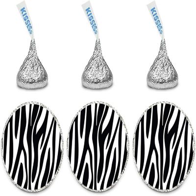 216 Zebra Print Birthday Chocolate Label Image 2